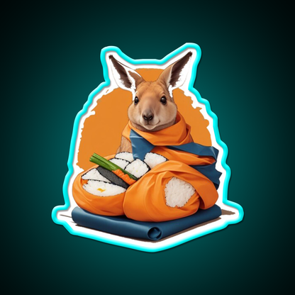 Kangaroo Chef Led Neon Sign Chinese Food Rgb Color