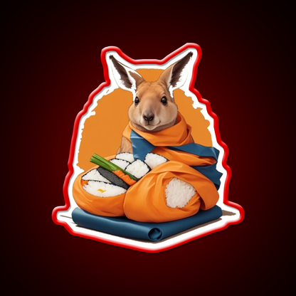 Kangaroo Chef Led Neon Sign Chinese Food Rgb Color