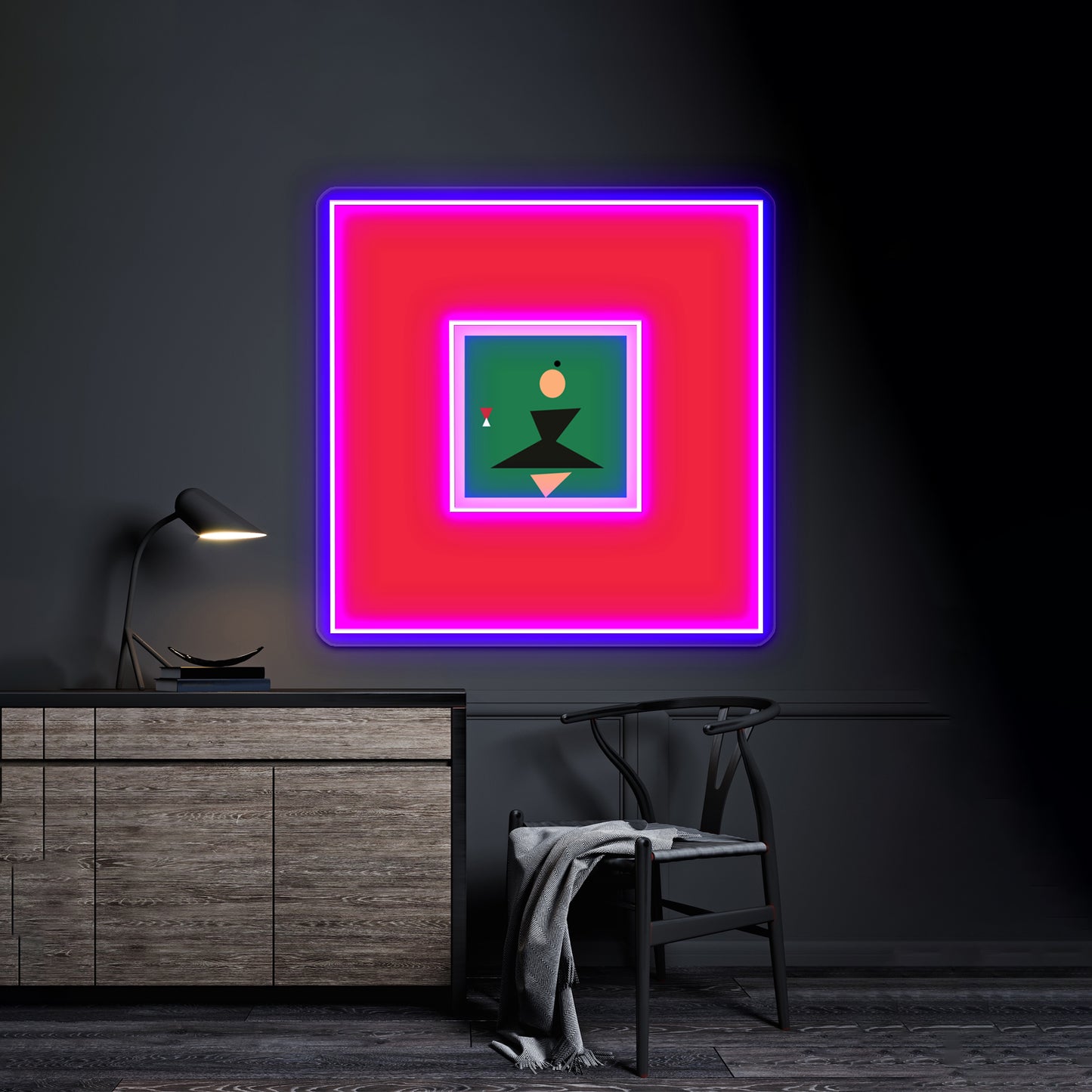 Kanye Abstract Album Art Wall Artwork Neon Signs