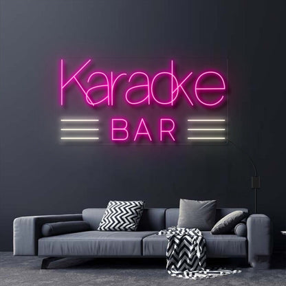 Karaoke Bar With Lines Led Neon Sign | Shineneon