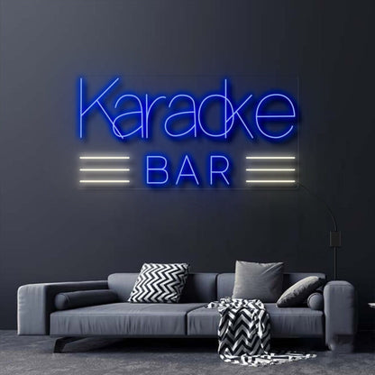 Karaoke Bar With Lines Led Neon Sign | Shineneon