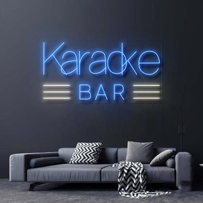 Karaoke Bar With Lines Led Neon Sign | Shineneon