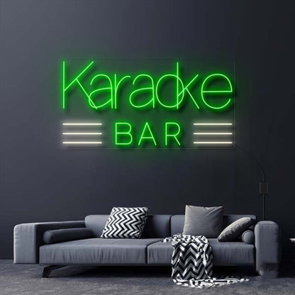 Karaoke Bar With Lines Led Neon Sign | Shineneon