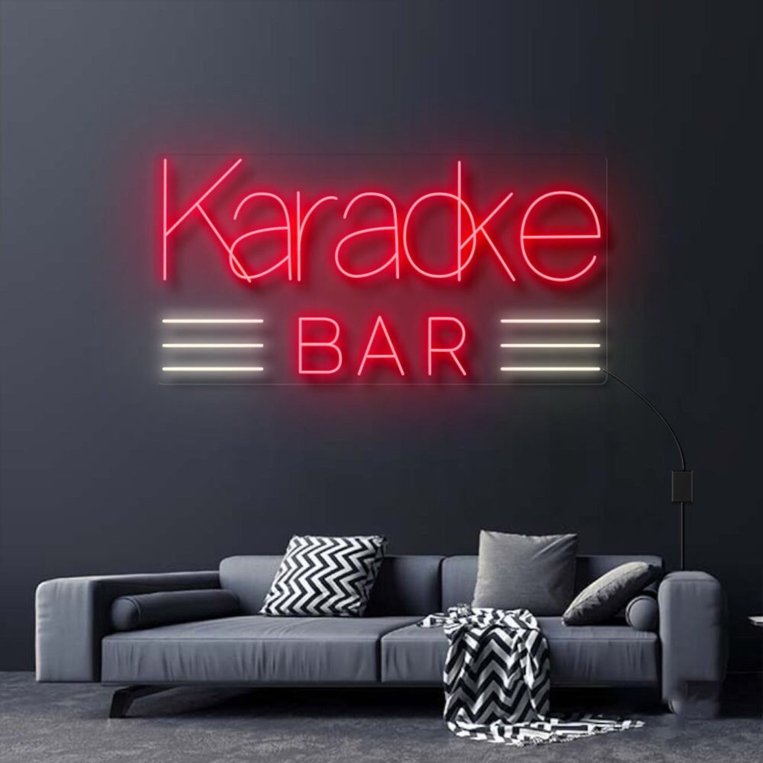 Karaoke Bar With Lines Led Neon Sign | Shineneon