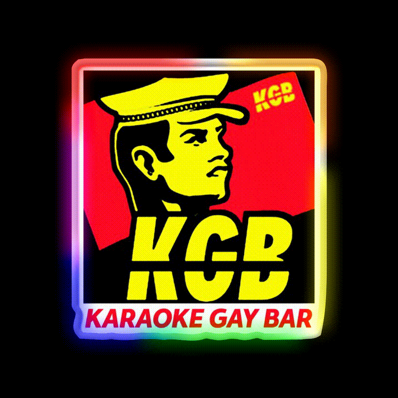 Karaoke Gay Bar Kgb Man Cave Bar Led Neon Sign