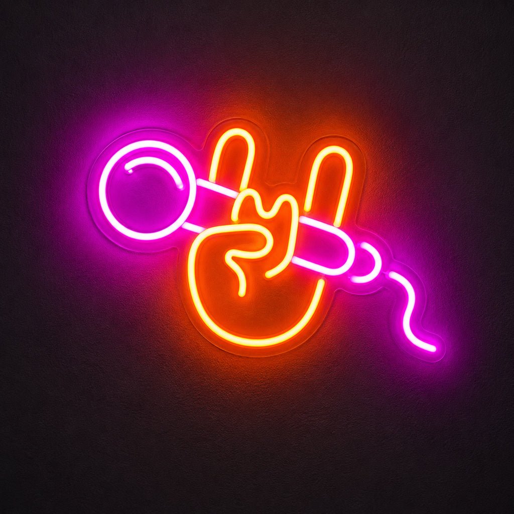 Karaoke Hand Microphone LED Neon Sign - Shineneon