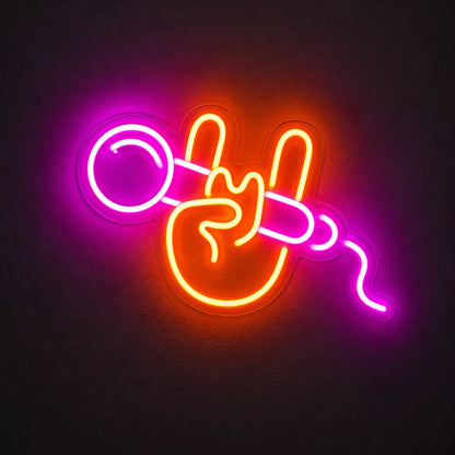 Karaoke Hand Microphone LED Neon Sign - Shineneon