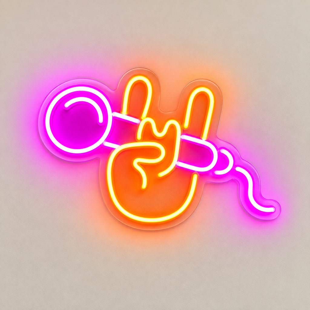 Karaoke Hand Microphone LED Neon Sign - Shineneon