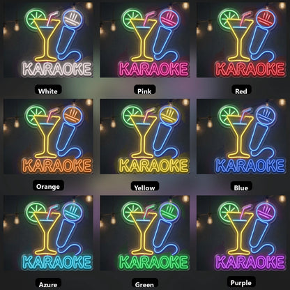 Karaoke LED Neon Sign Wall Neon Sign - 05 Color Grid