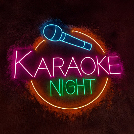 Karaoke Night Led Sign Wall Decor