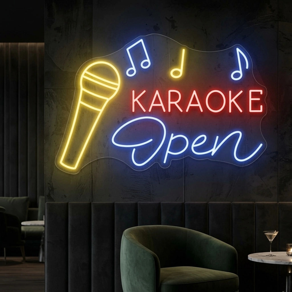 Karaoke Open LED Neon Sign - 01 Original Product Image