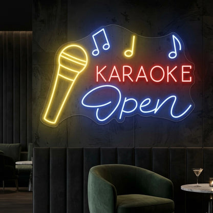 Karaoke Open LED Neon Sign - 01 Original Product Image