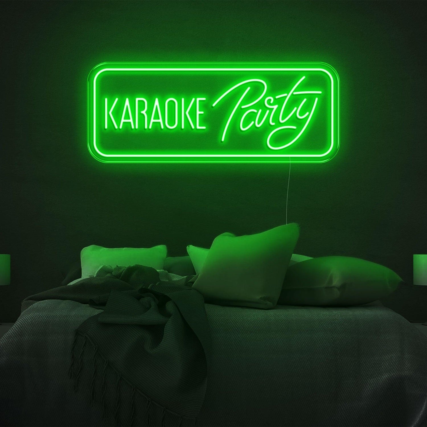 Karaoke Party Bright Yellow Led Neon Sign For Bedroom Home Karaoke Nights | Shineneon