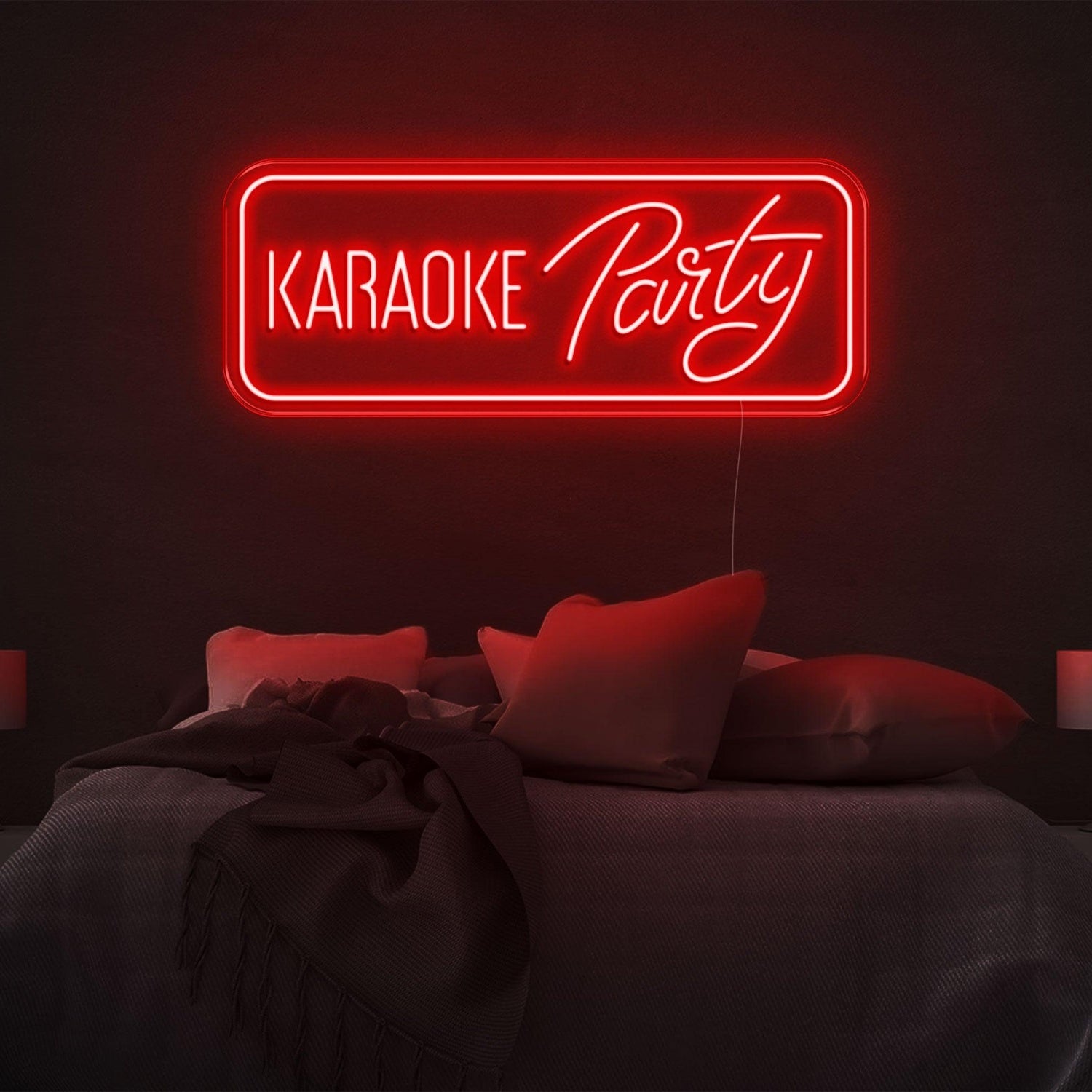 Karaoke Party Bright Yellow Led Neon Sign For Bedroom Home Karaoke Nights | Shineneon