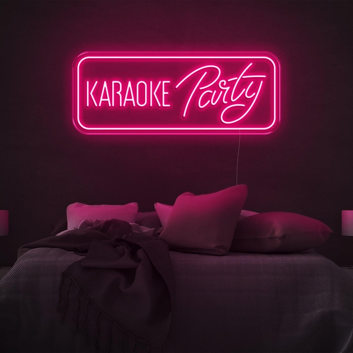 Karaoke Party Bright Yellow Led Neon Sign For Bedroom Home Karaoke Nights | Shineneon