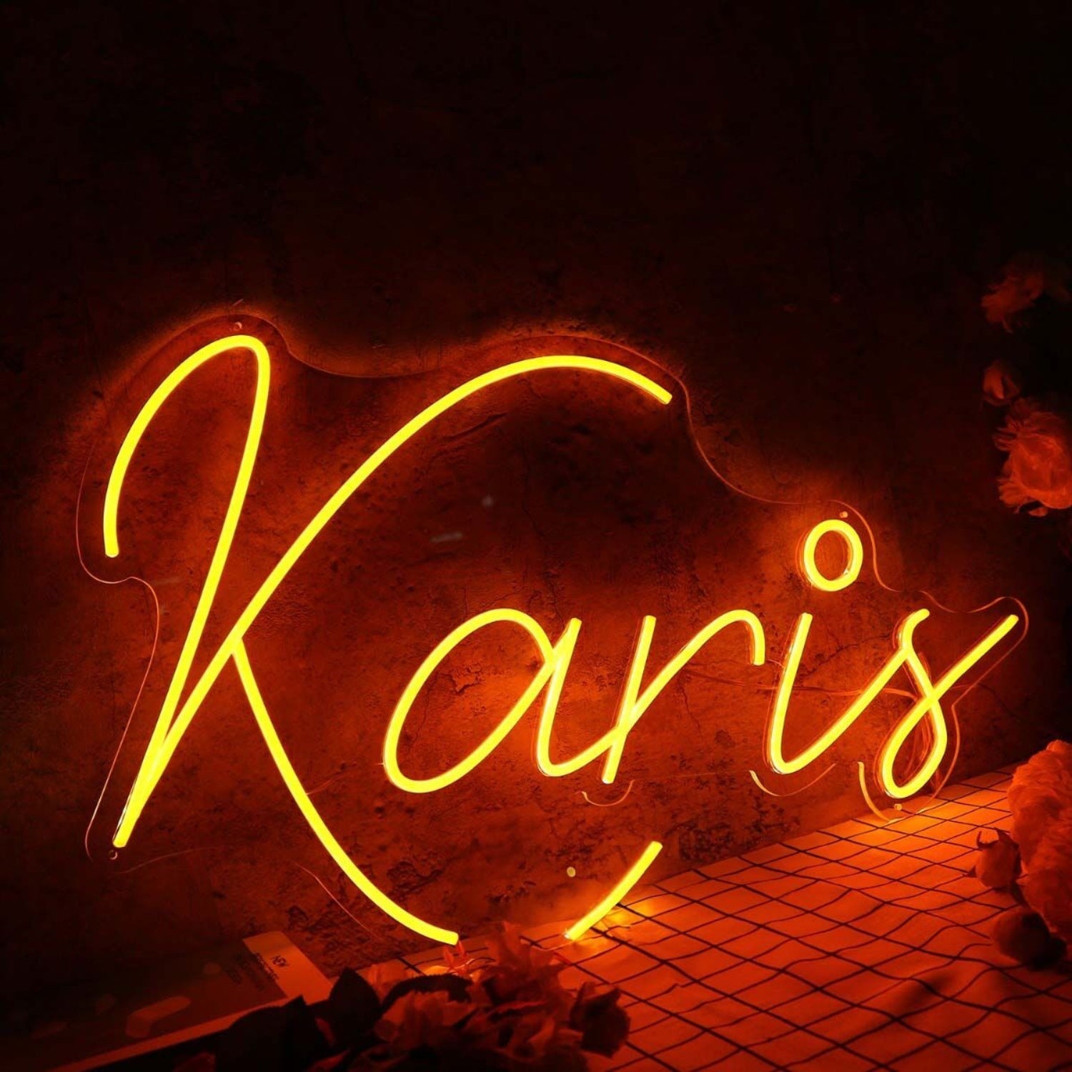 Karis Orange Led Neon Sign - Shineneon