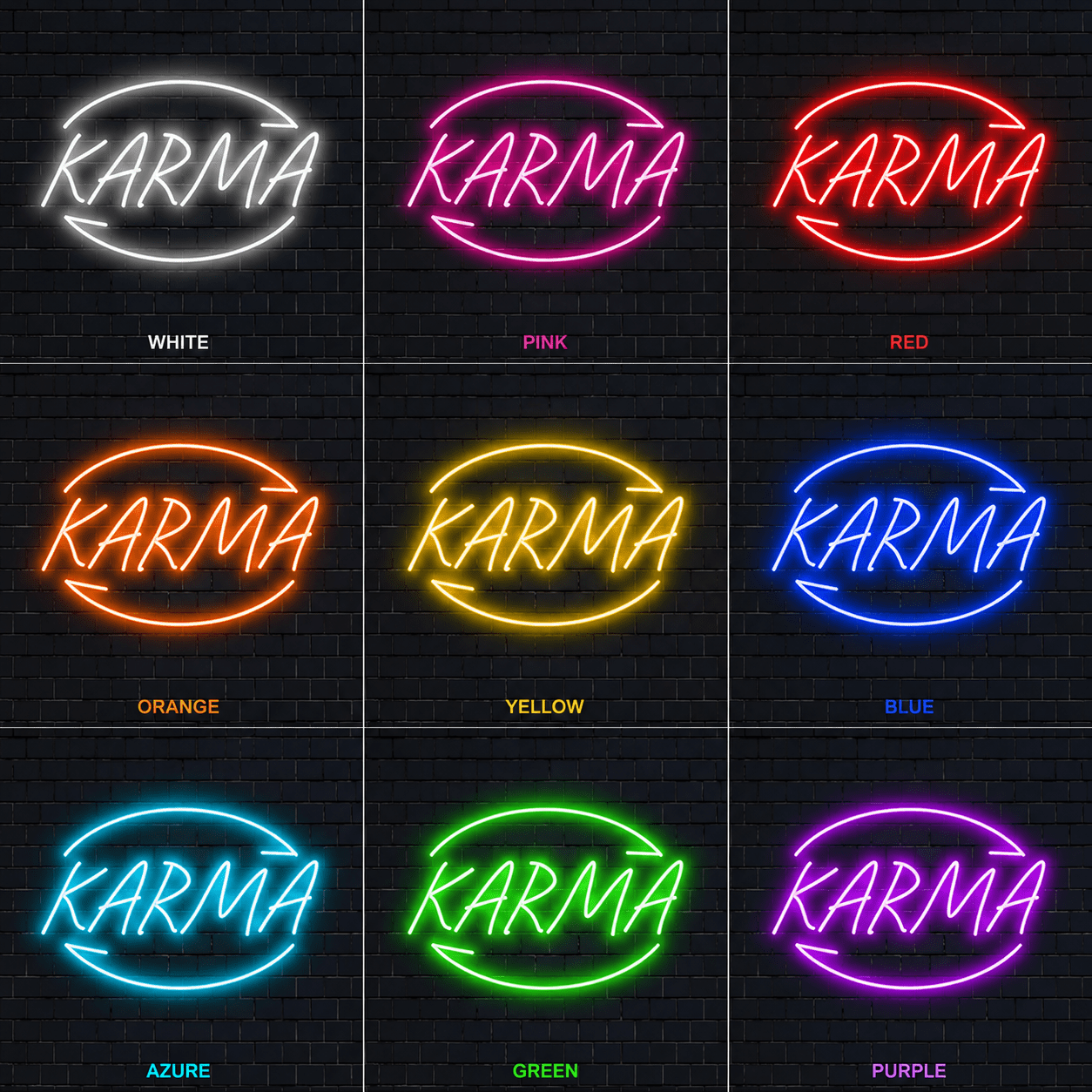 Karma Wall Decor LED Neon Sign - Shineneon