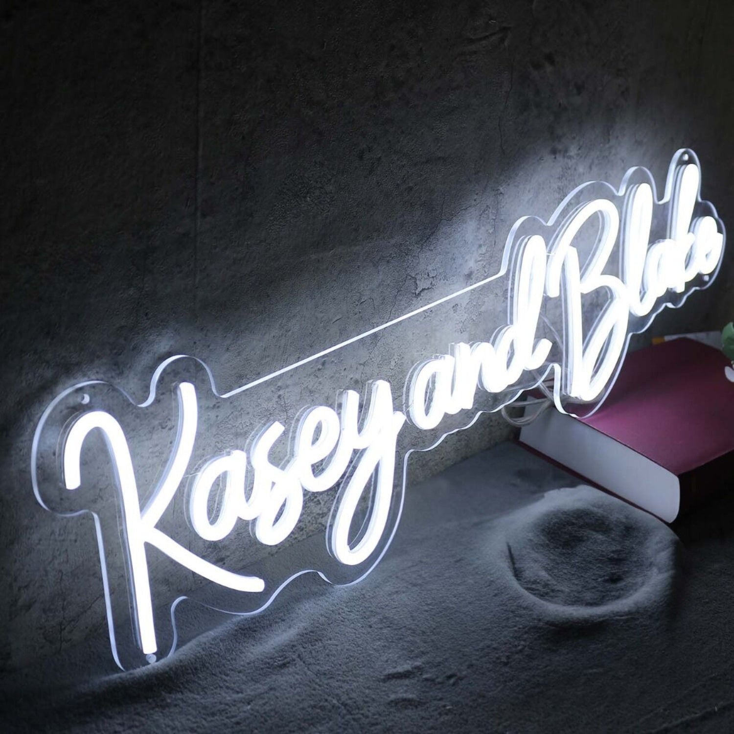 Kasey And Blake White Led Neon Sign - Shineneon