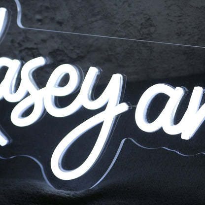 Kasey And Blake White Led Neon Sign - Shineneon
