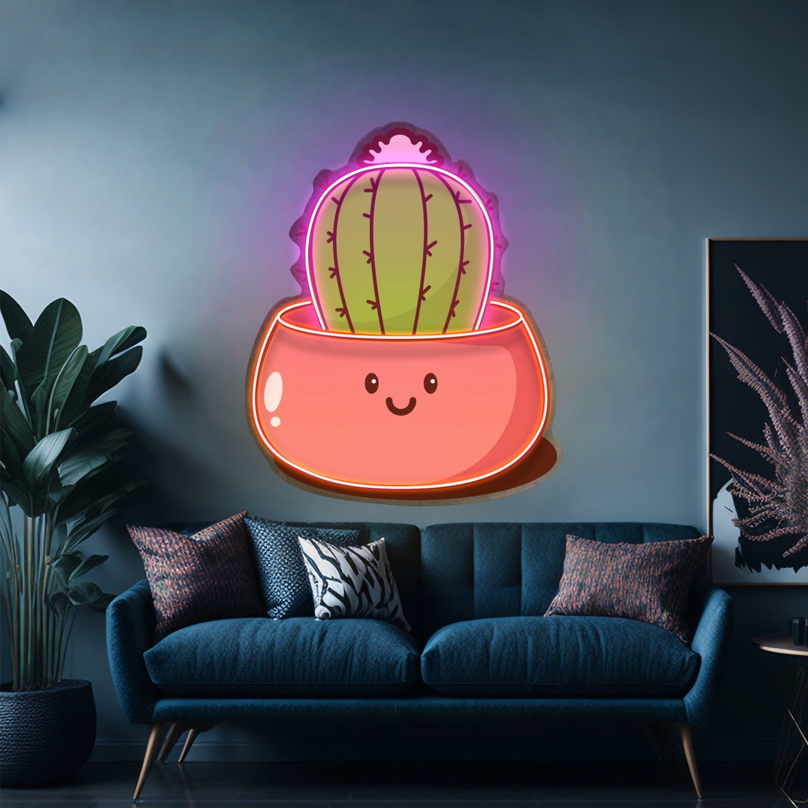 Kawaii Cactus Succulent Plant Led Neon Sign Light Custom Led Signs - Shineneon