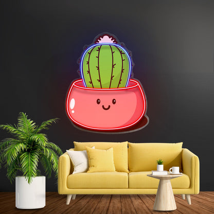 Kawaii Cactus Succulent Plant Led Neon Sign Light Custom Led Signs - Shineneon