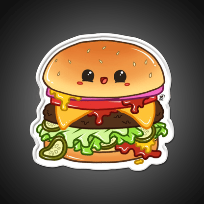 Kawaii Cheeseburger Fast Food Led Neon Sign For Burger Place Rgb Color - Shineneon