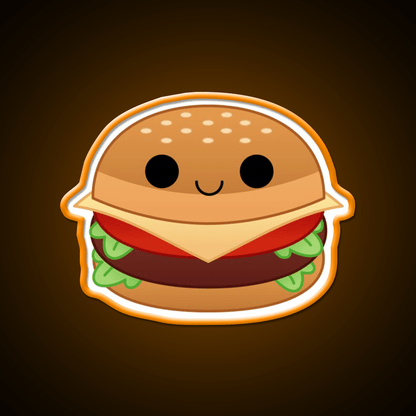 Kawaii Cheeseburger Fast Food Led Neon Sign For Burger Place Wall Art Rgb Color - Shineneon