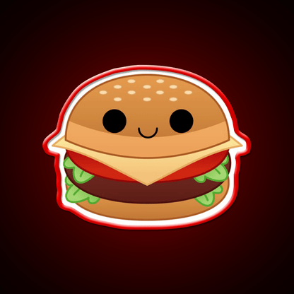 Kawaii Cheeseburger Fast Food Led Neon Sign For Burger Place Wall Art Rgb Color - Shineneon