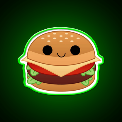 Kawaii Cheeseburger Fast Food Led Neon Sign For Burger Place Wall Art Rgb Color - Shineneon