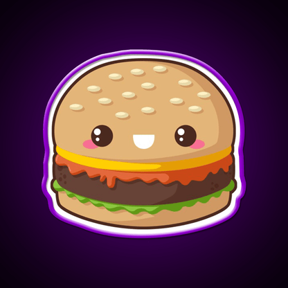 Kawaii Cheeseburger Snack Food Led Neon Sign Rgb Color - Shineneon