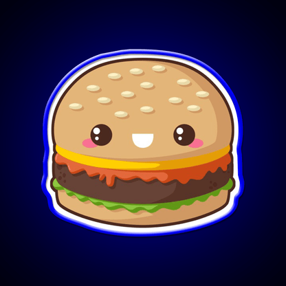 Kawaii Cheeseburger Snack Food Led Neon Sign Rgb Color - Shineneon