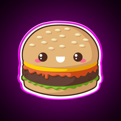 Kawaii Cheeseburger Snack Food Led Neon Sign Rgb Color - Shineneon