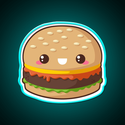 Kawaii Cheeseburger Snack Food Led Neon Sign Rgb Color - Shineneon
