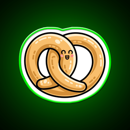 Kawaii Cute Pretzel Snack Food Snack Food Led Neon Sign Rgb Color - Shineneon