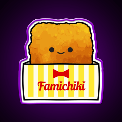 Kawaii Famichiki Japanese Konbini Fried Chicken Snack Food Led Neon Sign Rgb Color - Shineneon