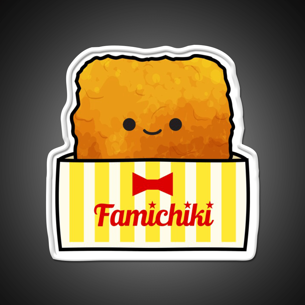 Kawaii Famichiki Japanese Konbini Fried Chicken Snack Food Led Neon Sign Rgb Color - Shineneon