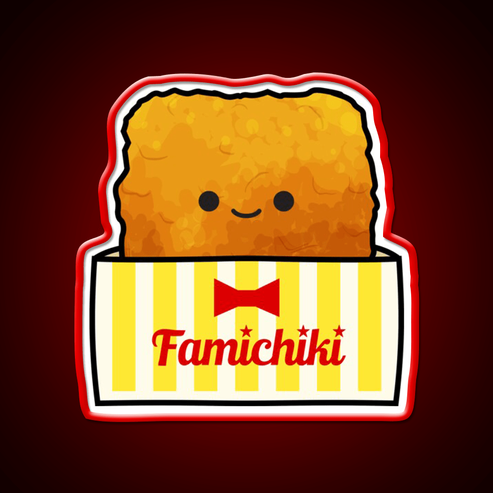 Kawaii Famichiki Japanese Konbini Fried Chicken Snack Food Led Neon Sign Rgb Color - Shineneon