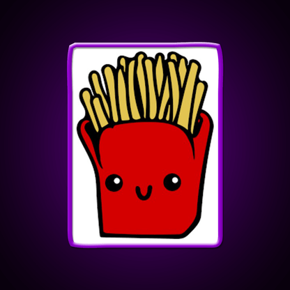 Kawaii French Fries Fast Food Led Neon Sign For Burger Place Rgb Color - Shineneon