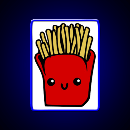 Kawaii French Fries Fast Food Led Neon Sign For Burger Place Rgb Color - Shineneon