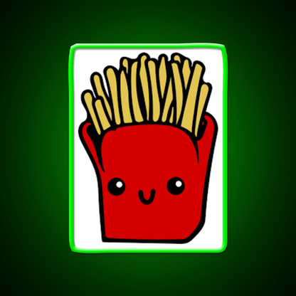 Kawaii French Fries Fast Food Led Neon Sign For Burger Place Rgb Color - Shineneon