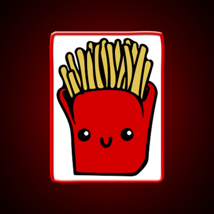 Kawaii French Fries Fast Food Led Neon Sign For Burger Place Rgb Color - Shineneon