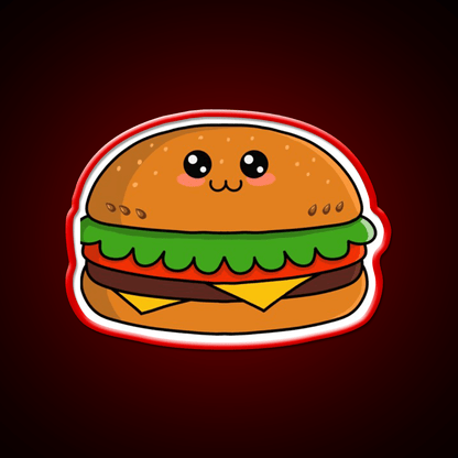 Kawaii Hamburger Fast Food Led Neon Sign For Burger Place Rgb Color - Shineneon