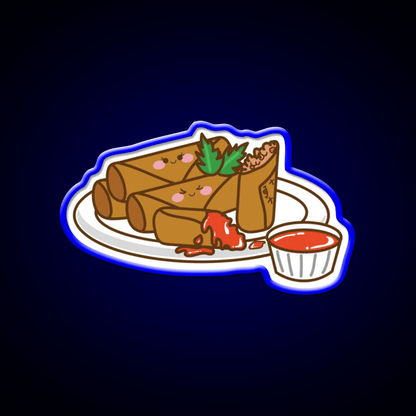 Kawaii Lumpia Snack Food Led Neon Sign Rgb Color - Shineneon