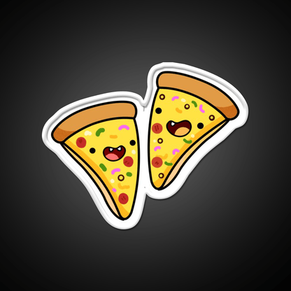 Kawaii Pizza Slices Snack Food Led Neon Sign Rgb Color - Shineneon