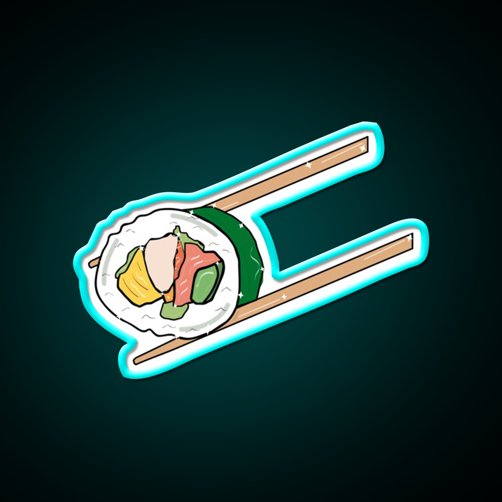 Kawaii Sushi Led Neon Sign Chinese Food Rgb Color