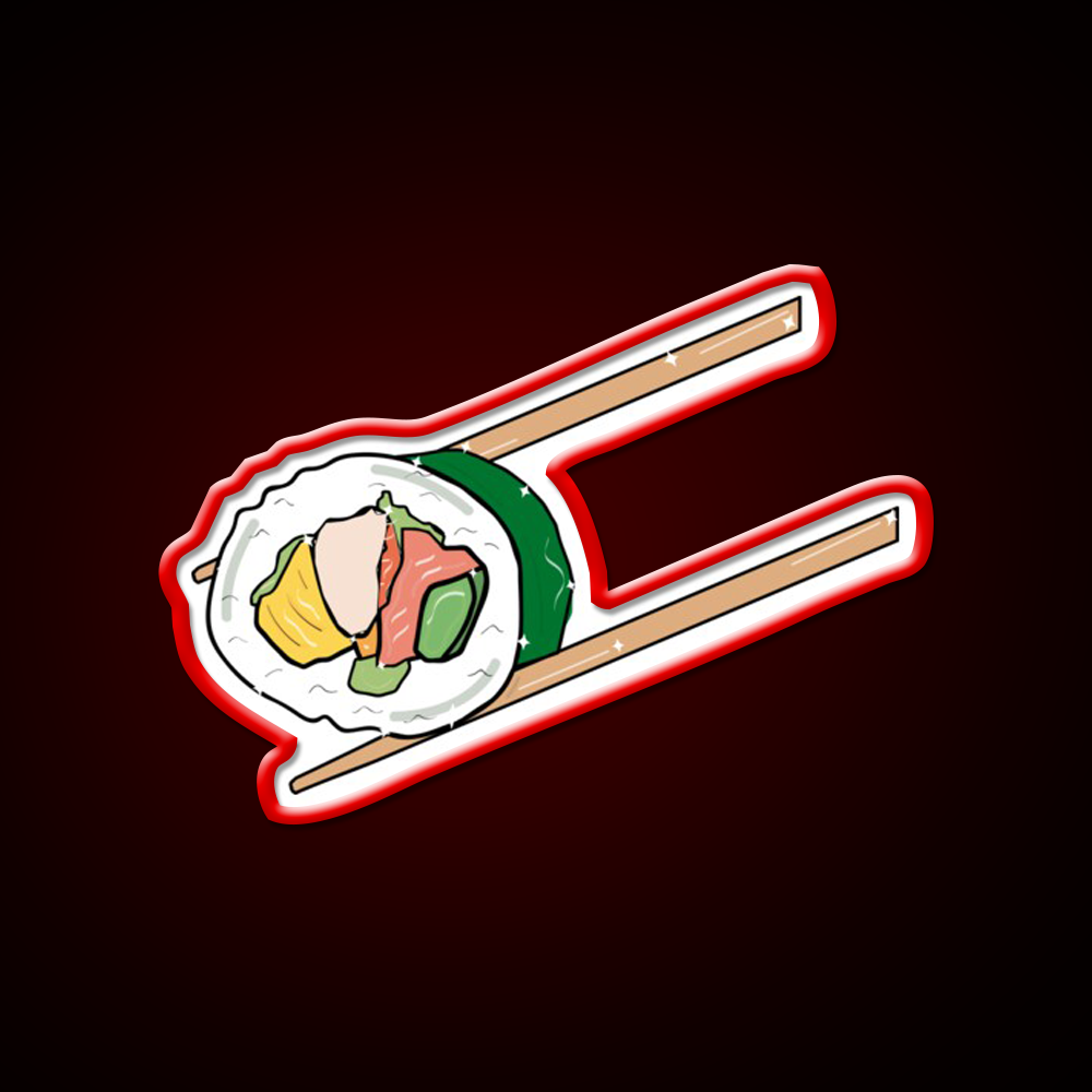 Kawaii Sushi Led Neon Sign Chinese Food Rgb Color