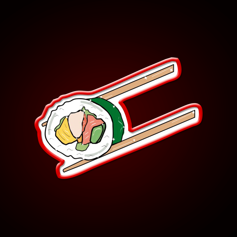 Kawaii Sushi Led Neon Sign Chinese Food Rgb Color - Shineneon