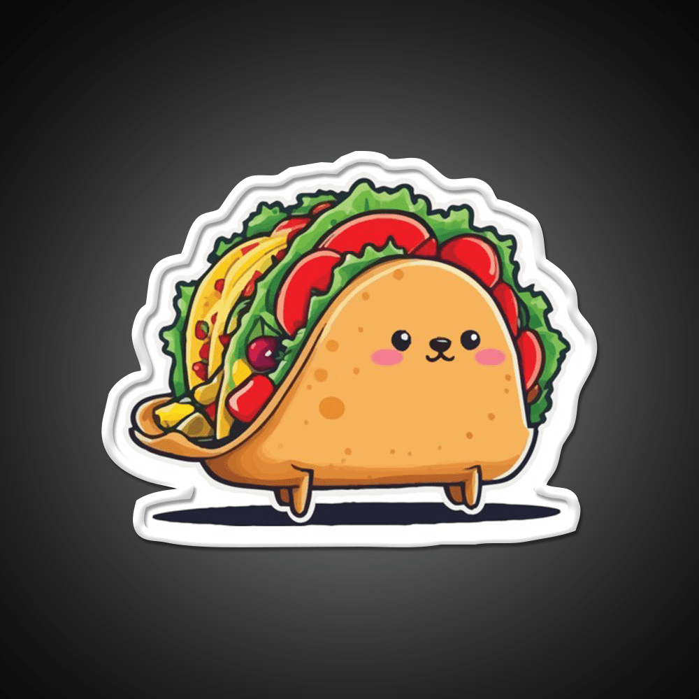 Kawaii Taco Cinco De Mayo Aesthetic Food Taco Led Neon Sign Rgb Color - Shineneon