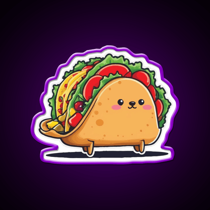 Kawaii Taco Cinco De Mayo Aesthetic Food Taco Led Neon Sign Rgb Color - Shineneon