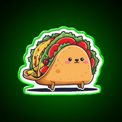 Kawaii Taco Cinco De Mayo Aesthetic Food Taco Led Neon Sign Rgb Color - Shineneon